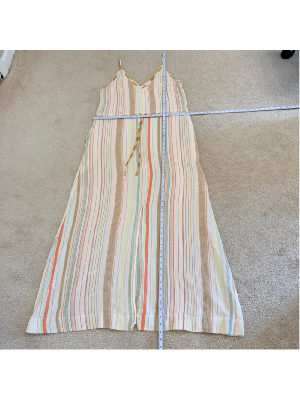 Ace & Jig Dunes Maxi Dress Striped Ray Cotton Women Large Resort Wear - Picture 12 of 14